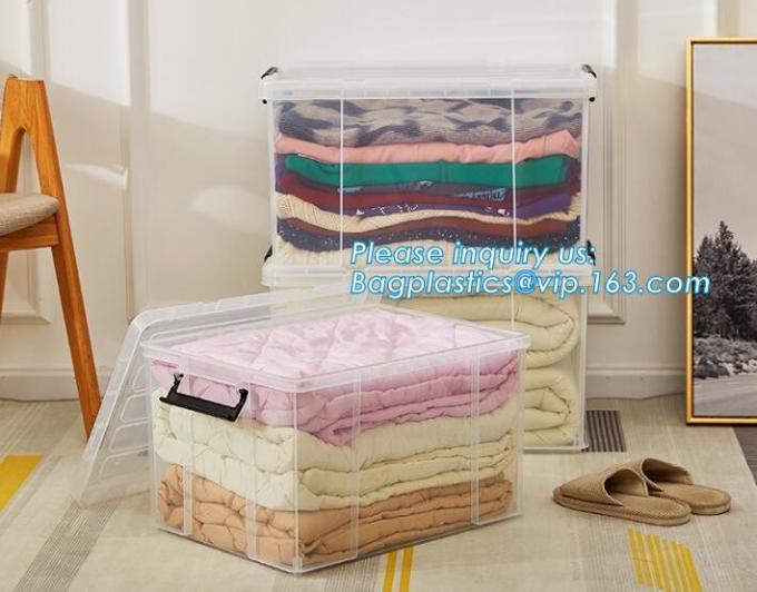 household items 8 compartment clear plastic container storage box