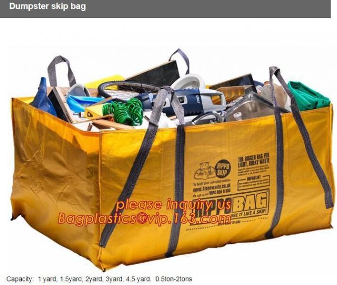OEM PP super sack Bulk jumbo Bag garbage dumpster skip bag,2*1*1m