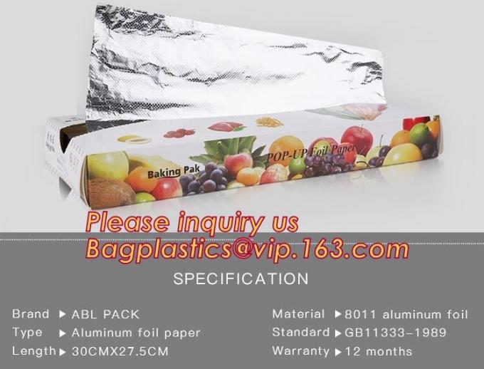 NonStick Baking Greaseproof Parchment Aluminum Foil Lined Oneside